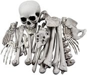 XONOR 28 Pieces Skeleton Bones and Skull for Halloween Decor or Spooky Graveyard Ground Decoration (28PCS)