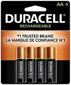 Duracell AA NiMH Battery, rechargeable, 4/Pack (DX1500B4N001)