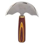 Half Moon Knife, Leather Round Head Knife, Multi-Purpose with Wood Handle Easy to Control Working for Leather Carfting Leathercraft(Large)