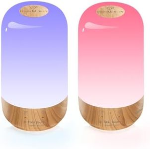 Tikkitouch Customized Long Distance Touch Lamps Set of 2 for Couples, Personalized Lamp with Custom Name & Personal Note, App Controlled WiFi & Bluetooth Connected Gift for Family and Friends