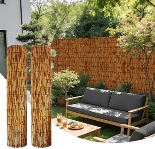 GALTEED 6FT X 16.4FT Natural Reed Fence, 2Pack Bamboo Privacy Fencing 6ft High Decorative Reed Screen for Outdoor Patio Balcony Garden Backyard