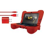 dreamGEAR - Power Play Kit - Ergonomic/Protective Silicon Cover + AC Adapter + Charge Cable for 3DS XL – Red