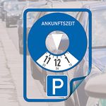 Parking disc sticker, film sticker, label, self-adhesive, version B.