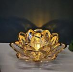 JRM Smokeless & Flameless LED Tealight Acrylic Decorative Tea Light Candles for Diwali, Home Décor, Gifting, Birthday, Christmas, Festival Decoration (LED Lotus Tea Light Candle, Pack of 3)