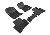 3D MAXpider L1JG01201509 Complete Set Custom Fit All-Weather Car Floor Mats for Select F-PACE Models-Kagu Rubber (Black)