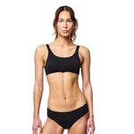 WUKA Period Swimwear Bikini Bottom Light Flow Leak Proof Reusable Washable Period Swimwear for Women Bikini Brief Size M Black
