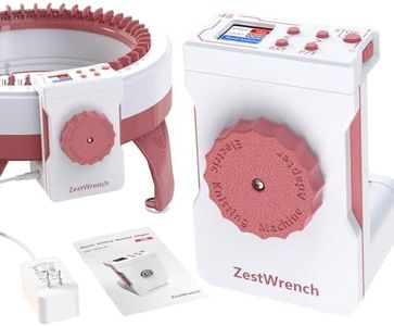 [2025 Upgraded] zestwrench Electric Knitting Machine Adapter for Sentro Knitting Machine 48, LCD Panel & Row Counter, Flat/Circular Dual Mode, Variable Speed Motor Accessories for Most Yarns