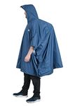 ROCKSPORT Unisex Outdoor Rain Poncho for Adult,Multi Use, Waterproof, Lightweight, Reusable & Packable, One Size Fits Most (Airforce Blue)