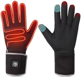 SAVIOR HEAT Heated Glove Liners for Men Women, Rechargeable Battery Electric Heated Gloves, Winter Warm Glove Liners, Thin Gloves Riding Ski Snowboarding Hiking Cycling Hand Warmers