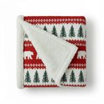 Eddie Bauer - Blanket, Super Soft Reversible Sherpa & Brushed Fleece Bedding, Throw Blankets for Couch, Ideal for Lounging (Grizzly Peak Red)