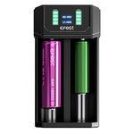 Efest Mega USB Battery Charger for AA AAA 18650 21700 Batteries Dual Slot Fast 1A NiMH Li-ION