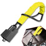 Tevlaphee Upgraded Steering Wheel Lock, Seat Belt Lock, Metal Head, High Visibility Car Lock Anti-Theft Device, Heavy Duty, Universal Fit for Car, SUV, Pickup, Jeep, Van, RV, 3Keys(Yellow)