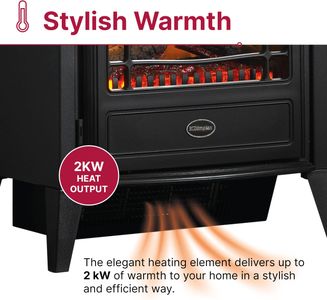 Dimplex Brayford Electric Stove Heater – Black Freestanding Fireplace