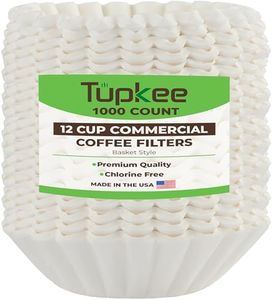 Tupkee Large Coffee Filters 12 Cup - (1000 Count) 9.75" x 4.25" Tall Walled Premium Coffee Filter to Prevent Ground Overflow - Chlorine Free - Compatible with Bunn Commercial & Large Home Machines
