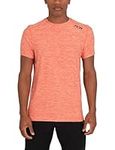 TCA Men’s Galaxy Short Sleeve Running Gym Top - Burnt Orange, M
