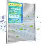 Accecraft 14x20x1 Electrostatic Air Filter, Washable & Reusable Aluminum AC/HVAC Furnace Filter, MERV 8, Lasts a Lifetime, Healthier Home or Office(Actual Size: 13.5"x19.5"x0.86")