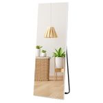 Hoikwo Full Length Mirrors 150x51 cm (59x20 inches),Standing Mirror with White Frame for Bedroom, Living Room or Bathroom