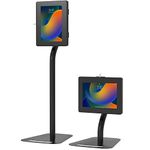 Floor-to-Desk Security Kiosk – CTA Premium Height-Adjustable Security Kiosk for iPad Air 11" M2 (2024) - iPad Pro 11" M4 (2024) - iPad 7th/8th/9th Gen 10.2" - Galaxy Tab S5E & More (PAD-PARAFD)