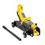 VEVOR Low Profile Floor Jack 2 Ton (4400 lbs), Heavy Duty Iron Hydraulic Racing Floor Jack, Hydraulic Car Jack, Single Piston Quick Lift Pump, 4.9"-13.2" Height Lifting Range (Yellow)