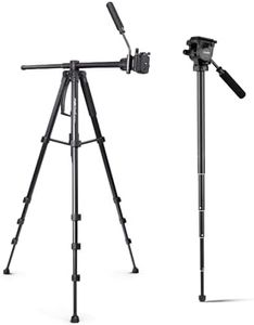 DIGITEK® (DPTR 895VD) 195 CM Tripod Cum Monopod with Aluminum Alloy & Multipurpose Head, 3-Way Head, Lightweight 590MM Folded with Carry Bag, Max Load 5Kg, Ideal for DSLR, DV Camera's