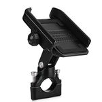 Motorcycle Phone Holder Adjustable 360 Degree Rotatable Motorcycle Handlebar Mount Holder Bracket for 4-6inch Mobile Phone Black, motowolf
