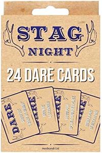 Stag Night Dare Cards Game - Batchelor Party Entertaining Accessory - 24 pc