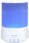 BlueHills 2500 ML XL Essential Oil Diffuser Aroma Humidifier with Timer for Large Home Decor Baby Rooms Plants Big Huge 2.5 L Capacity Long Run with Lights White - F001