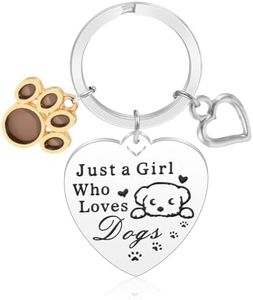 YELUWA Llavero De Perro Para Niñas Y Mujeres, Llavero De Animal Solo Una Chica Que Ama a Los Perros De Cumpleaños Graduación Llavero Inspirador Para Niñas Amantes De Los Perros Amigos Hija Hermana