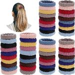 100Pcs Hair Bobbles for Women, 4cm Soft hair ties no damage,Seamless Hair Bands for Thick Curly Hair, Snag Free Strong Hair Ties no Damage for Girls, Hairbands Women, Ponytail Holders (Multicolor)