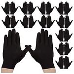 Cosymate 24 PCS Black Cotton Gloves Inspection Gloves Soft Moisturizing Gloves Safety Work Gloves, 100% Thickened Cotton Made Skin Friendly Gloves for Jewelry Inspection, Archival Cleaning, Dry Hands