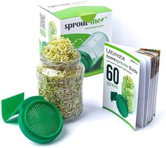 Sprout Smarter With Sprout Me Multi Use Sprouts Maker Box - 60 Sprout Recipe Guide for All Seeds & Beans, Sprouts Making Box With Built in Drainage Stand, 720ml