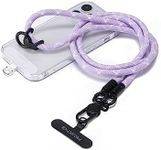 Project-cb Phone Lanyard×1,Phone Tether Tab×2, Crossbody Cell Phone Lanyard,Rope Lanyard,Universal Adjustable Phone Strap(Purple)