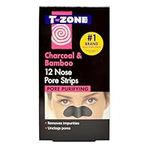 T-Zone Charcoal & Bamboo Nose Pore Strips (12 Pack) - Specially Formulated to Unclog Pores & Remove Impurities