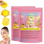 Kojic Acid and Turmeric Cleansing Pads 80Pcs Turmeric Kojic Acid Pads Balance Skin Oil And Water Turmeric Exfoliating Foaming Pads for Pore Cleaning