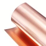 SOFIALXC 99.99% Pure Copper Metal Sheet for Handicraft Aerospace Width 200mm Long1000mm-thickness: 0.3 mm