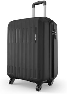 Safari Cabin Genius Alley 55cm Trolley Bag Hard Case Polypropylene, 4 Spinner Wheels, 360 Degree Wheeling Carry on Luggage, Travel Bag, Suitcase for Travel, Trolley Bags for Travel, Black