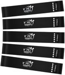 Fit Simplify Resistance Loop Exercise Fitness Bands with Instruction Guide and Carry Bag, Set of 5