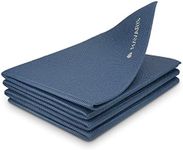 Navaris Foldable Yoga Mat for Travel - 1/8 inch (4mm) Thick Exercise Mat for Yoga, Pilates, Workout, Gym, Fitness - Non-Slip Folding Thin Portable Mat