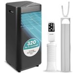 SereneLife Portable AC 10000 BTU, 3-in-1 Cooling, Dehumidifier And Fan Modes, Compact Standing Air Conditioner, Energy Efficient 320 Sq. Ft. Climate Control, Universal Castors And Window Mount Kit