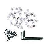 JZK 40 x Pin Keepers pin Locks 6 x 5 mm Locking Clasp pin Backs Replacement + 4 x Wrench for Insignia Badge Name tag Brooch