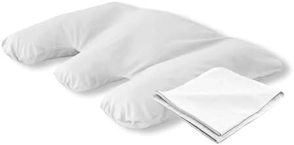 My Neck Kissen & Jersey Kissenbezug (50x70 cm), weiß: Ergonomisches Orthopädisches Kissen für Nackenschmerzen mit 100% Baumwollbezug, Maschinenwaschbar, für Seitenschläfer und Rückenschläfer - HEFEL