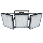 LED Flood Light Outdoor, STASUN 300W 30000lm Outdoor Area Lighting, IP66 Waterproof Exterior Floodlight Commercial Security Light, 6000K Daylight White, 3 Adjustable Heads for Yard, Street,Parking Lot