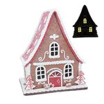 Gisela Graham Large Light Up Gingerbread House Christmas Decoration