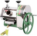 Samger Stainless Steel Sugarcane Juicer Machine Manual Juicer Press for 2” Sugar Cane Inlet 3 Rollers 110LBS Output Capacity per Hour Commercial Sugar Cane Juicer Squeezer with Thickened Handwheel