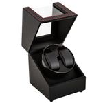 Watch Winder for Automatic Watches,Automatic Watch Winder Box,Double Watch Winder for Women's and Men's Watches with Quiet Japanese Mabuchi Motor,Only USB Cable (Carbon Fiber Leather)