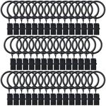 BOOMIBOO 44 Pack Curtain Rings with Clips, Drapery Clips with Rings, Hangers Drapes Rings, Drapery Rings 1 inch, Fits up to 5/8 inch Diameter Curtain Rod, for Hanging Drapes Bows Hat and So On