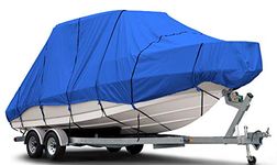 Budge B-620-X6 600 Denier Hard/T-Top Boat Cover Blue 20'-22' Long (Beam Width Up to 106") Waterproof, UV Resistant