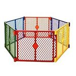 North States Superyard Colorplay Indoor/Outdoor 6-Panel Baby Play Yard. Carrying Strap for Easy Travel. Freestanding 18.5 sq. ft. Enclosure