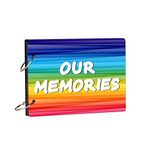 100yellow® Memories Scrapbook Photo Album for Kids & Couples - Creative Memory Book for Travel, Pregnancy, and More| 40 A5 pages | Size : 15.2 cm x 21.5 cm |Multicolour