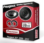 207 Speaker upgrade Front Door Pioneer car speakers 6.5" 17cm 300W